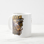 Never Give Up Eagle – Powerful Koffiemok (Voorkant links)