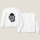 Never Give Up – Motivational Quote Design (Voorkant /achterkant)