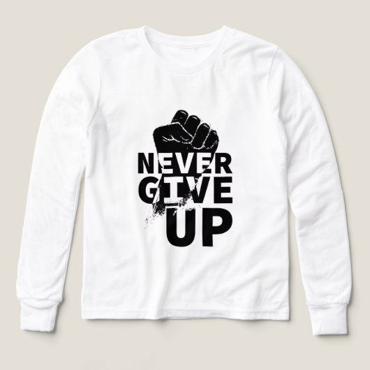 Never Give Up – Motivational Quote Design (Voorkant)