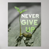 Never Give up Poster (Voorkant)