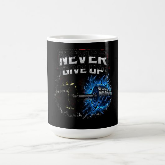 Never Give Up – Resilience Gym Motivation Koffiemok (Center)