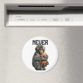 Never Give Up - Resilient Baby Monkey with Teddy B Magneet (Insitu (Vaatwasser))