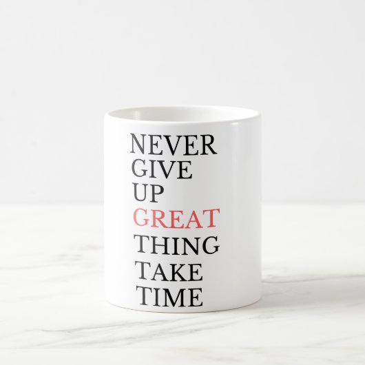 "Never Give Up Taza Koffiemok (Center)