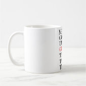 "Never Give Up Taza Koffiemok (Links)