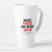Never Give Up Two-Tone Mug Latte Mok (Rechterhoek)