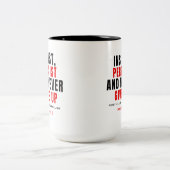Never Give Up Two-Tone Mug Tweekleurige Koffiemok (Center)
