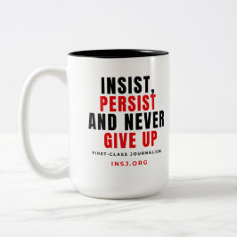 Never Give Up Two-Tone Mug Tweekleurige Koffiemok