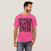 Never Gonna Give You Up QR-code T-shirt (Voorkant volledig)