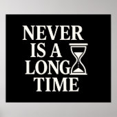 Never Is A Long Time beroemd gemaakt door Minimali Poster (Voorkant)