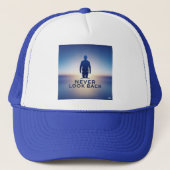 Never Look Back Logo: de toekomst omarmen Trucker Pet (Voorkant)