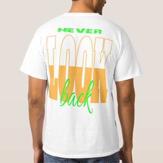 NEVER LOOK BACK Men's Value T-Shirt (Achterkant)
