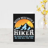 Never Mess With A Hiker  Kaart (Gele Bloem)