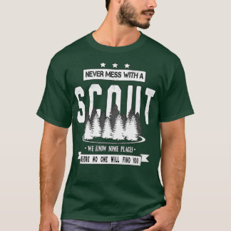 Never Mess With A Scout Nature Hiking T-shirt