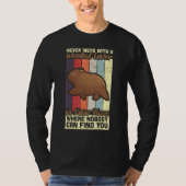 Never Mess With Wombat Lover Marsupial Australia W T-shirt (Voorkant)