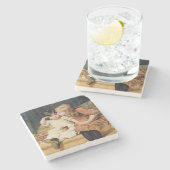 Never Mind (door Frederick Morgan) Stenen Onderzetter (Zijkant)