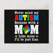 Never Mind my Autism Because with a Mom Like Mine Uitnodiging Briefkaart (Voorkant)