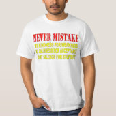 NEVER MISTAKE T-SHIRT (Voorkant)