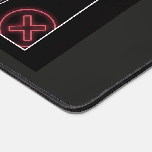 "Never Say Game Over" Neon Controller Bureaumat (Hoek)