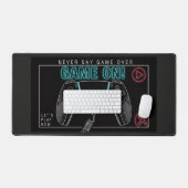 "Never Say Game Over" Neon Controller Bureaumat (Keyboard & Muis)