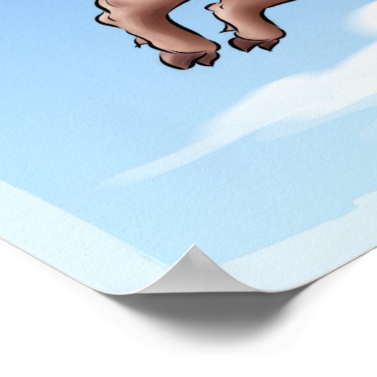 Never Say Never beroemd gemaakt door Whimsical Fly Poster (Hoek)