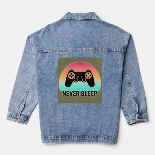 Never Sleep Denim Jacket (Achterkant)