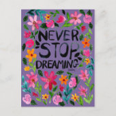 Never stop dreaming briefkaart (Voorkant)