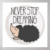 Never Stop Dreaming Poster (Voorkant)