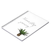 “Never Stop Growing” Notebook with Potted Plant  Notitieboek (Linkerzijde)