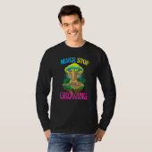 Never Stop Growing Women Magic Psilocybin Mushroo T-shirt (Voorkant volledig)