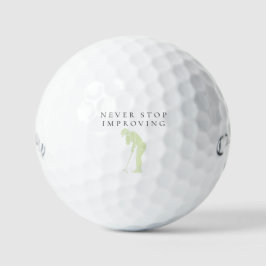 'Never Stop Improving' Growth Mindset Encouraging  Golfballen