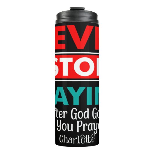 Never Stop Praying Thermosbeker (Voorkant)