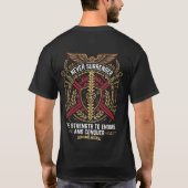 Never Surrender Skull Warrior Rise And Grind Every T-shirt (Achterkant)