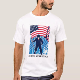 Never Surrender Trump 2024 T-shirt voor mannen