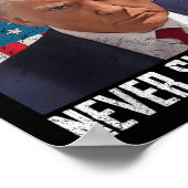 Never Surrender Trump Mok Shot 2024 President Amer Poster (Hoek)