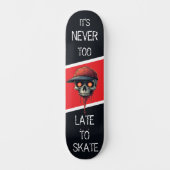 Never to late to skate persoonlijk skateboard (Voorkant)
