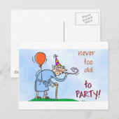 Never Too Old Briefkaart (Voorkant / Achterkant)