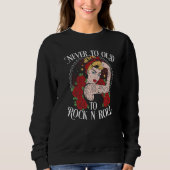 Never Too Old To Rock N´Roll  Rockabilly Premium Trui (Voorkant)