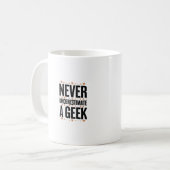 never underestimate a geek koffiemok (Voorkant links)