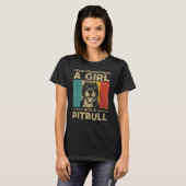 Never Underestimate A Girl With A Pitbull T-shirt (Voorkant volledig)
