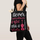 Never Underestimate A Girl With A Violin For Women Tote Bag (Dichtbij)