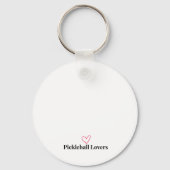 Never underestimate a woman who play pickleball sleutelhanger (Achterkant)