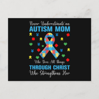 Never Underestimate an Autism Mom Who Does All Thi Uitnodiging Briefkaart