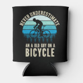 Never Underestimate an old guy on a Bicycle Blikjeskoeler (Voorkant)