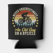 Never Underestimate an old guy on a Bicycle Funny Blikjeskoeler (Voorkant)