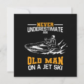 Never Underestimate An Old Man On A Jet Ski Kaart (Voorkant)