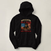 Never Underestimate An Old Man With A Rottweiler C Hoodie (Design voorkant)