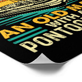 Never Underestimate An Old Man With Pontoon Boat - Poster (Hoek)