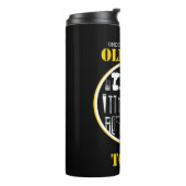 Never Underestimate An Old Man With Tools Handyman Thermosbeker (Gedraaid links)