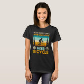 Never Underestimate Old Guy On Bicycle Bicyclette  T-shirt (Voorkant volledig)