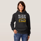 Never Underestimate Old Man Saxophone Player Music Hoodie (Voorkant volledig)